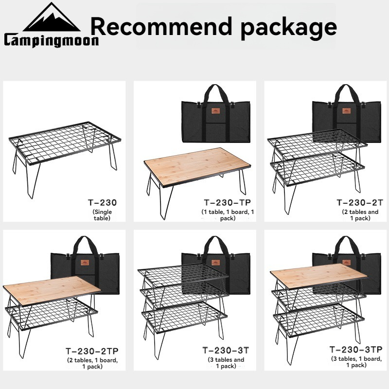CAMPINGMOON T-230 Rak Penyimpa - Outdoor Camping Table With Storage ulasan dan harga