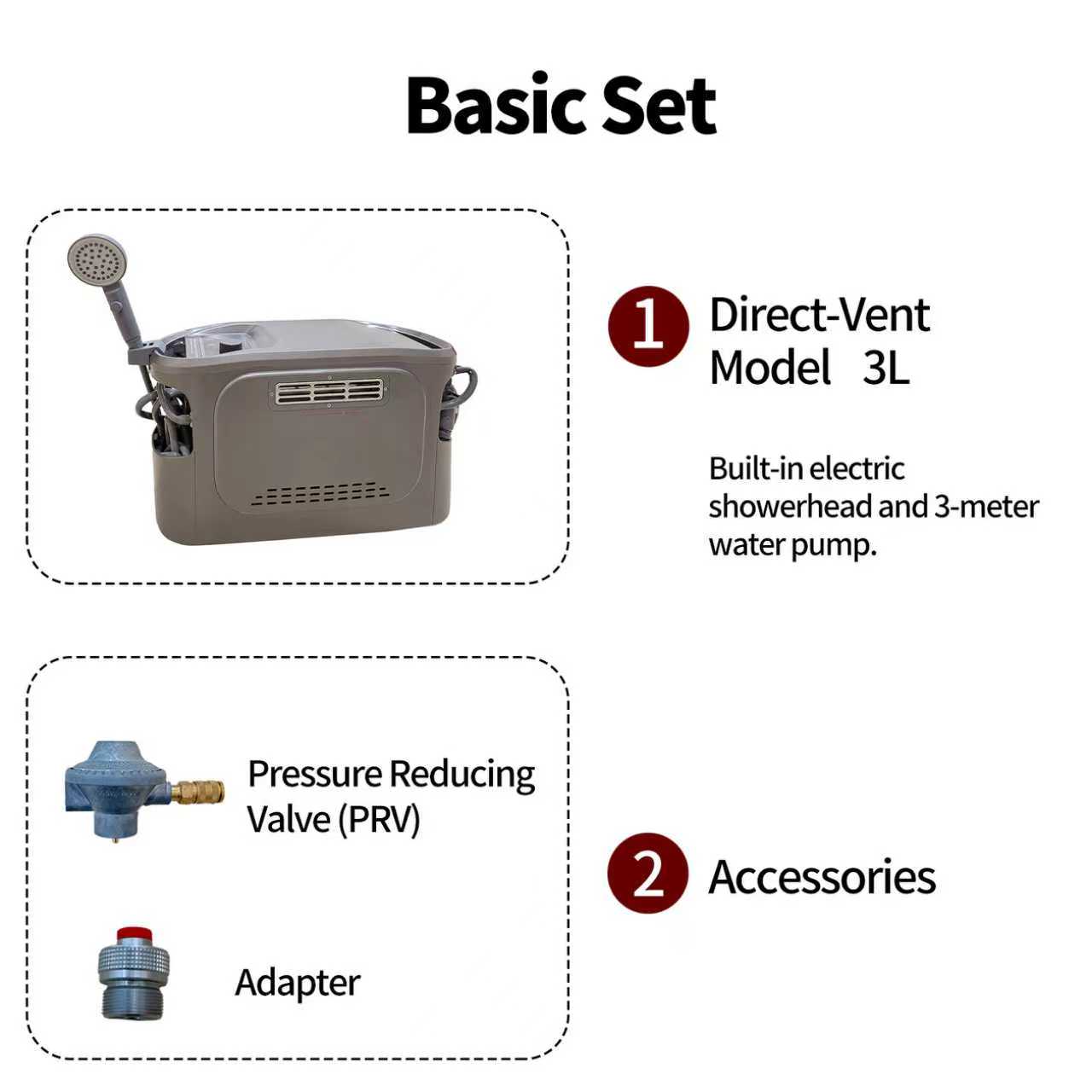 Pemanas Air Gas Portabel Dual  - Outdoor Camping Hot Water Heater ulasan dan harga