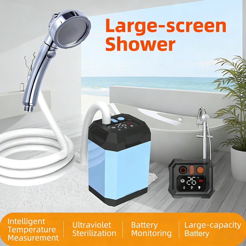 Shower Portabel Outdoor 5400mA - Outdoor Camping Shower ulasan dan harga