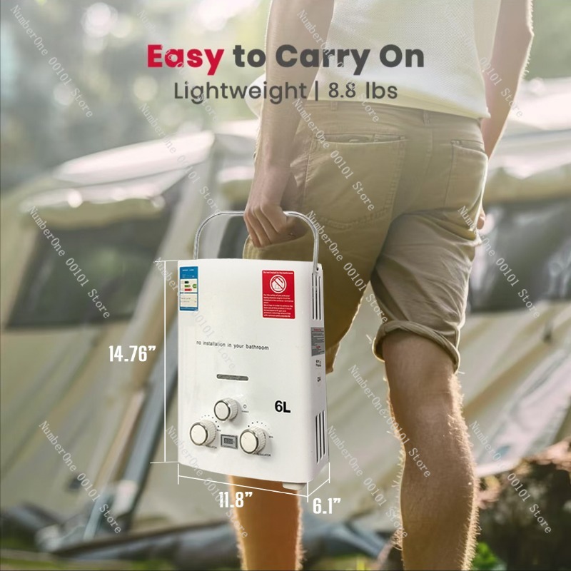 Pemanas Air Tanpa Tangki Gas L - Outdoor Camping Hot Water Heater ulasan dan harga