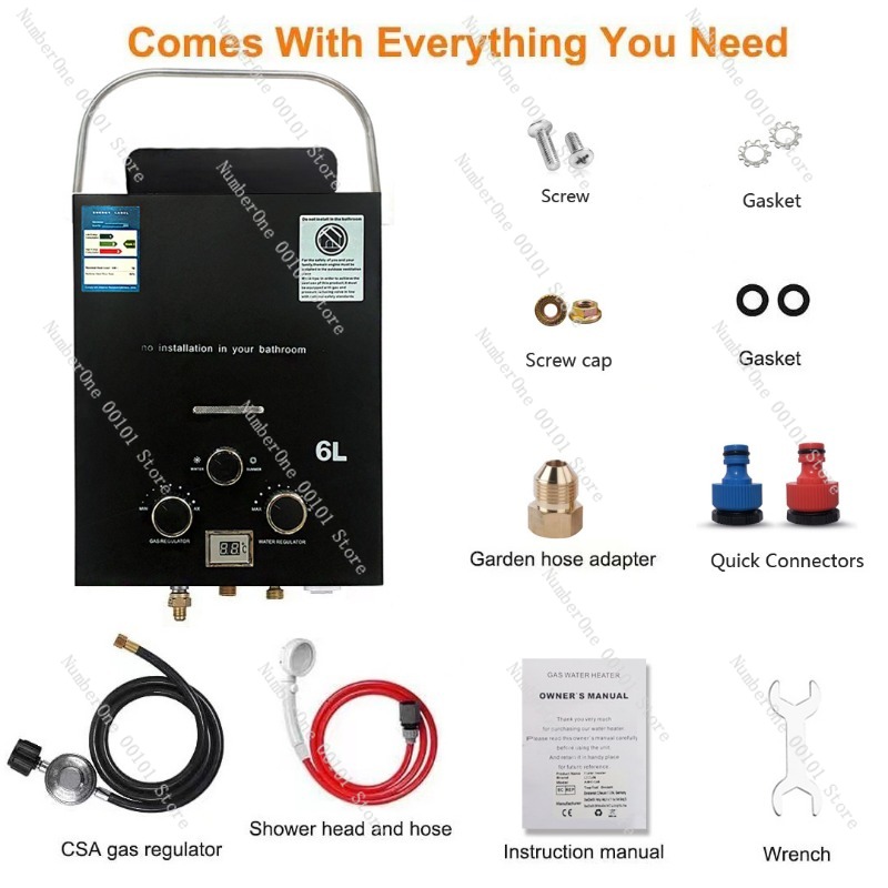 Pemanas Air Tanpa Tangki Gas L - Outdoor Camping Hot Water Heater ulasan dan harga