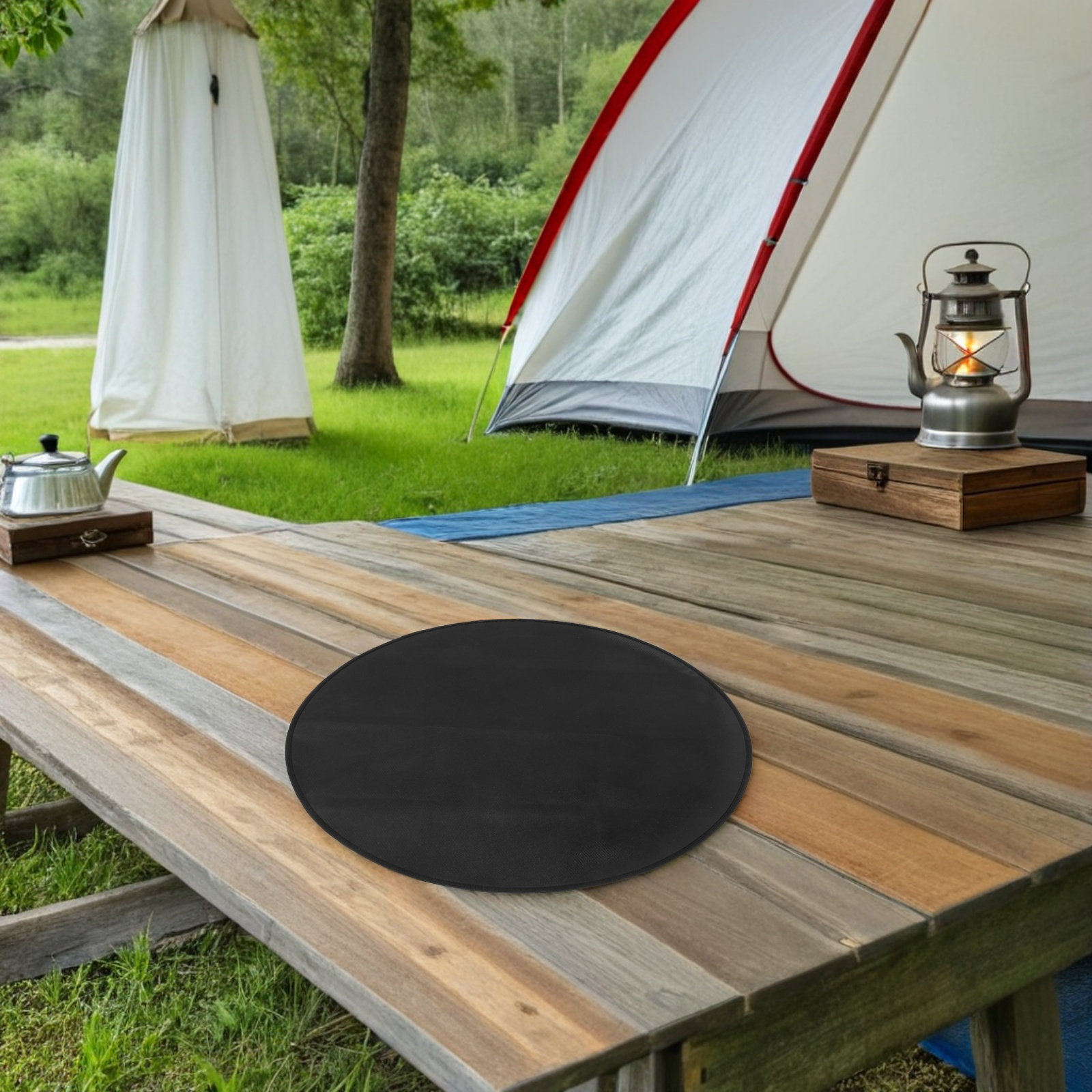 Alas BBQ Tahan Api Bulat, Alas - Outdoor Camping Fire ulasan dan harga