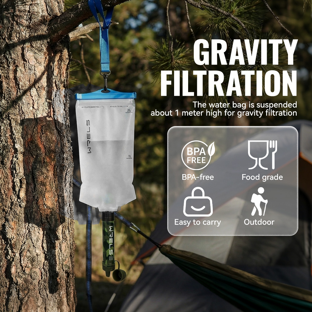 WRELS Set Filter Air Portabel  - Outdoor Camping Water Filter ulasan dan harga