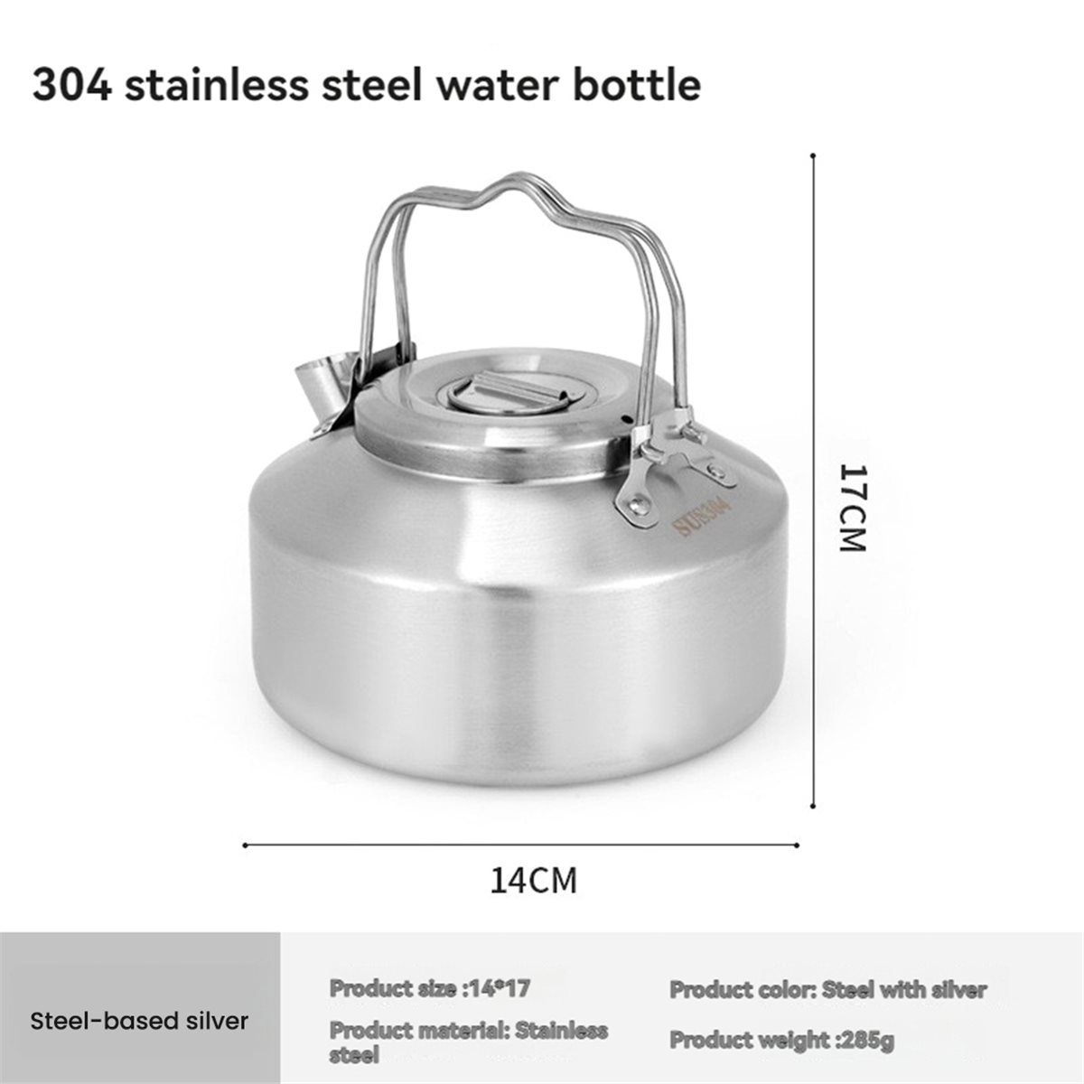 KETEL AIR POPULAR-Bahan Stainl - Outdoor Camping Kettle ulasan dan harga