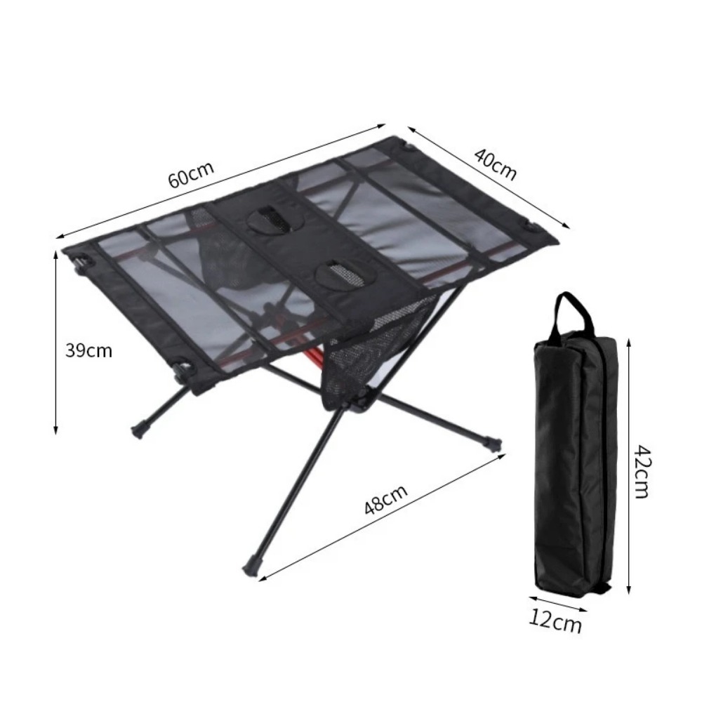 Meja Lipat Ultra-ringan untuk  - Outdoor Camping Table With Storage ulasan dan harga
