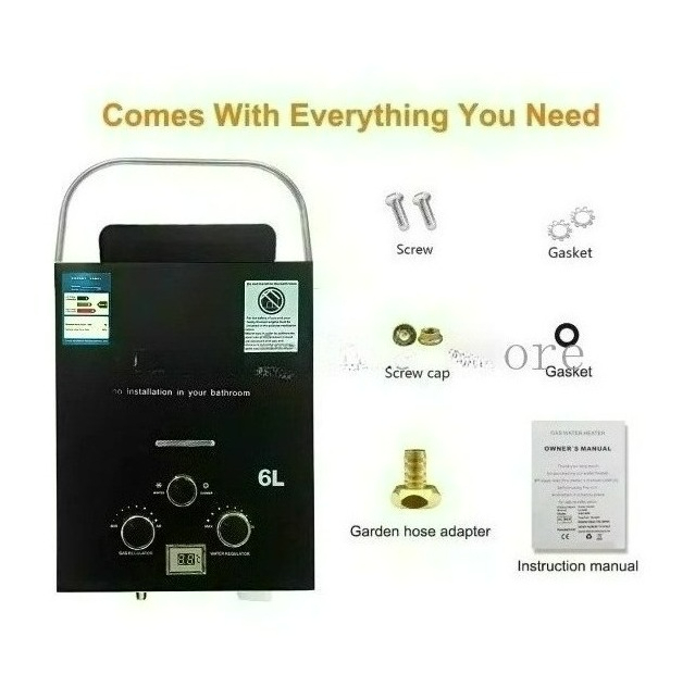 Pemanas Air Tanpa Tangki Gas L - Outdoor Camping Hot Water Heater ulasan dan harga