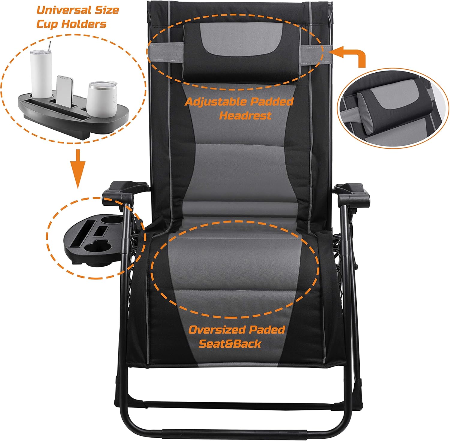 Kursi Lipat Recliner Ukuran XX - Outdoor Oversized Camping Chair ulasan dan harga