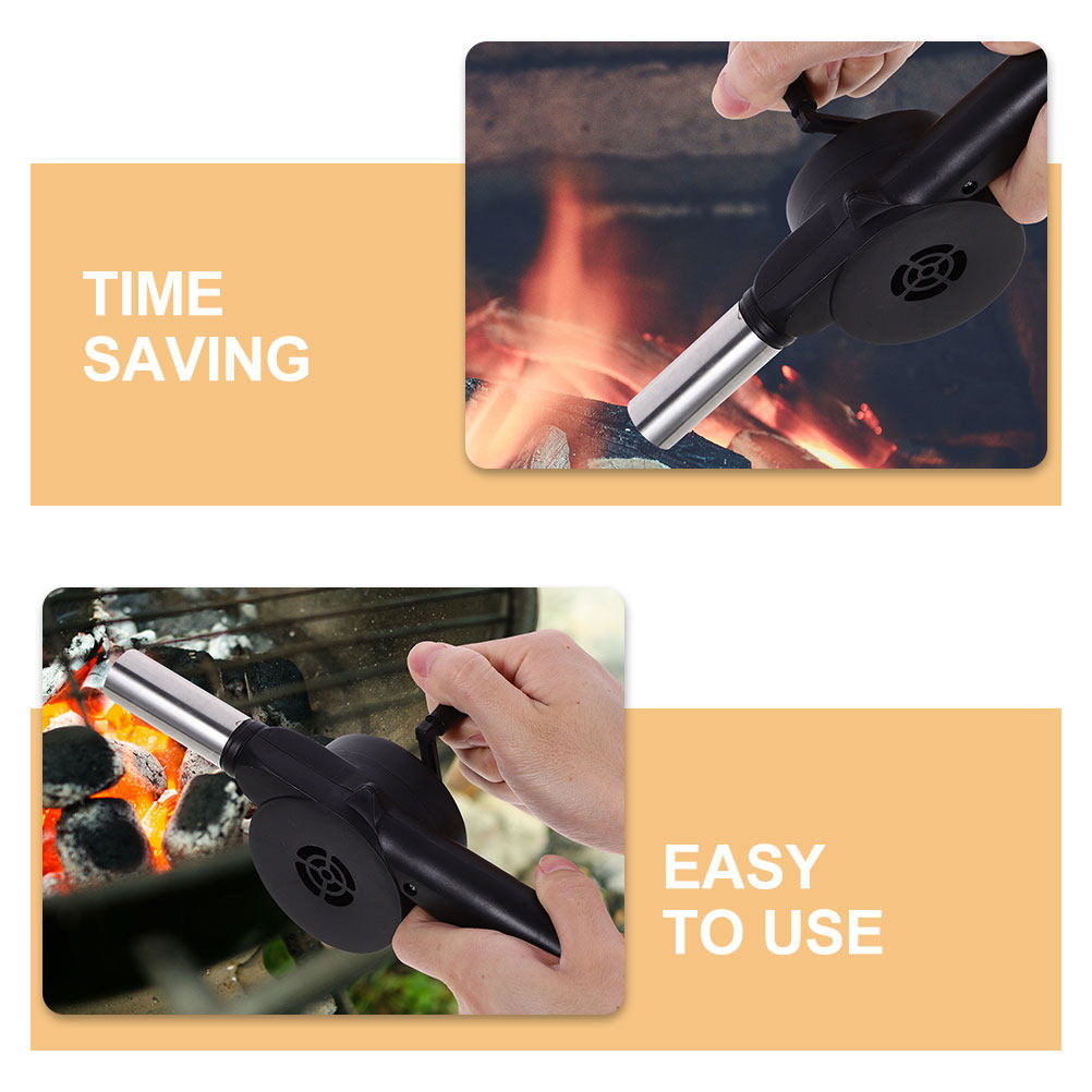 Kipas BBQ Manual Hitam dengan  - Outdoor Camping Fire ulasan dan harga